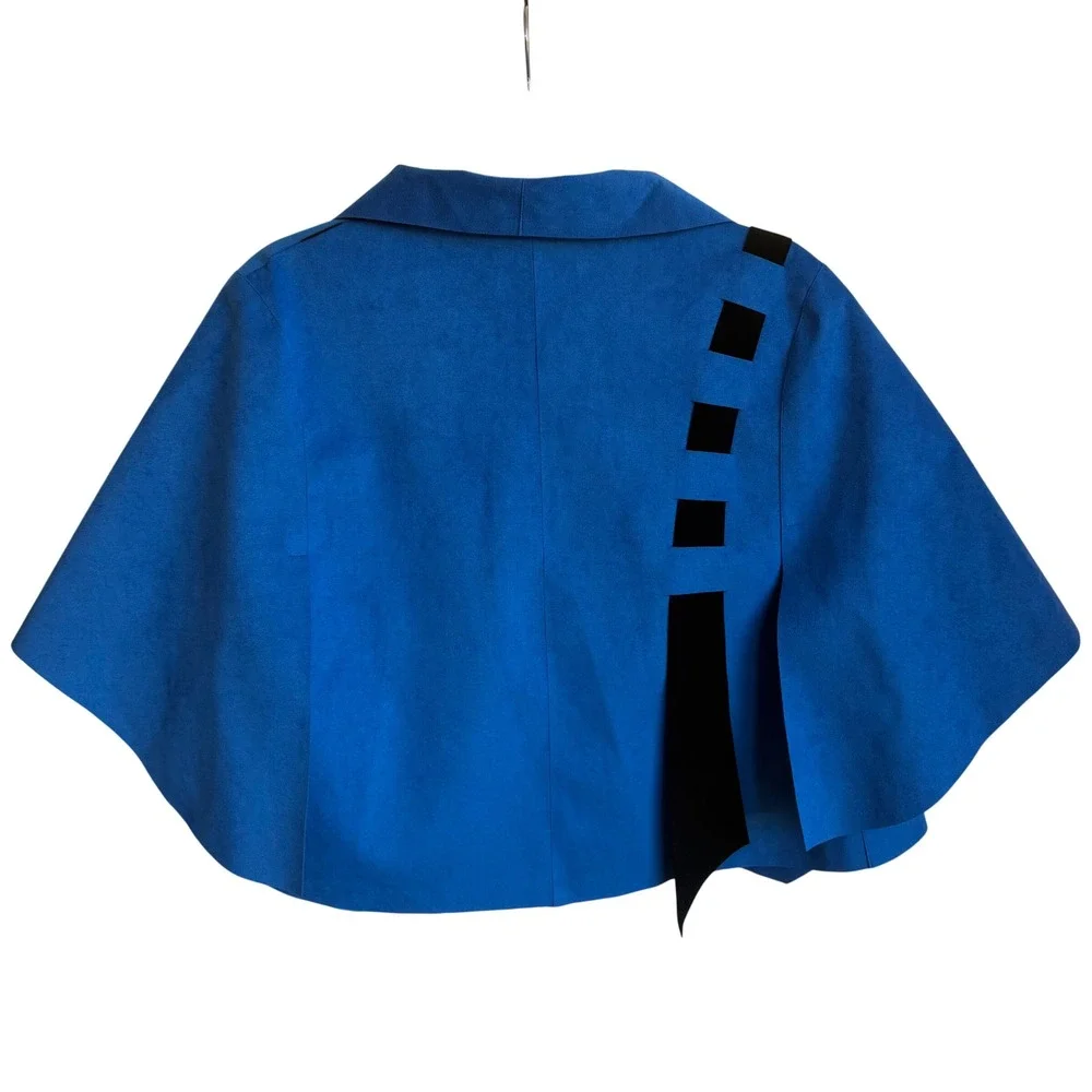 Teresa Maria Widuch Chop Jacket Jazz Blue Women's M Ultrasuede Architectural